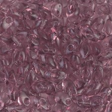 Miyuki long Magatama beads 4x7mm - Transparent smoky amethyst LMA-142